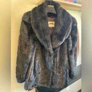 Vintage Mark Reed Faux Fur Black Jacket Size M